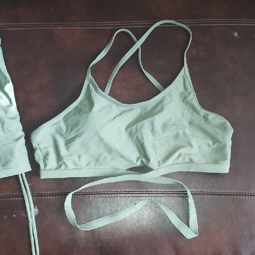 Light Green Drawstring Shorts - Picture 2 of 2